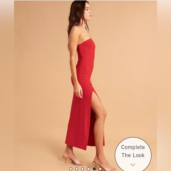 Abercrombie and Fitch One Shoulder Red Maxi Dress - Picture 1 of 6